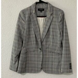 Talbots Size 2P Lake Glen Plaid One Button Blazer Business Or Casual Women's 91